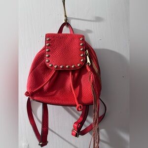 Rebecca Minkoff Cherry Red Studded Backpack